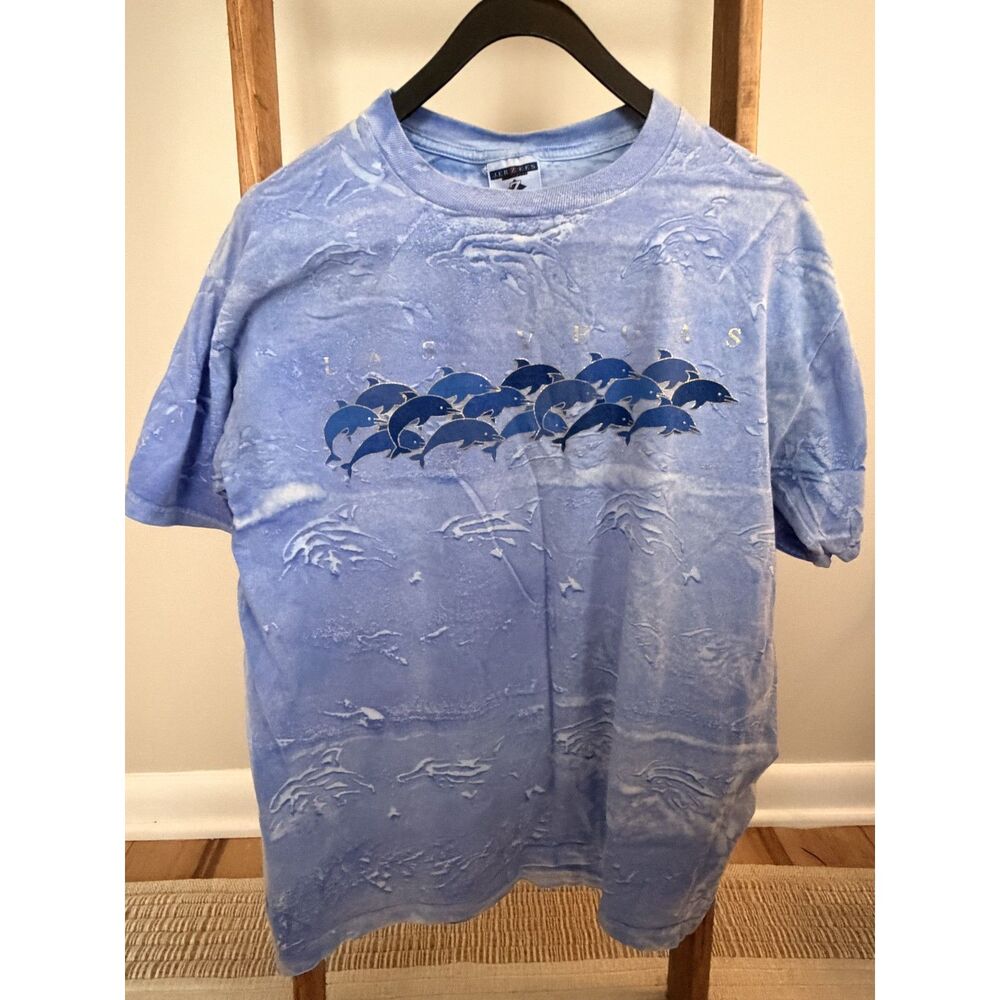 Vintage Las Vegas Blue Multi-Layered T-Shirt